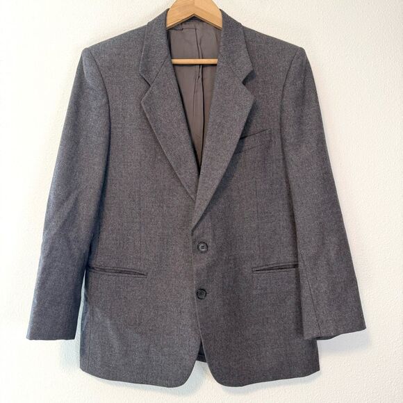 Vintage Vittorio Rex 100% Wool Gray Sport Coat Size 40S - Picture 1 of 10